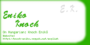 eniko knoch business card